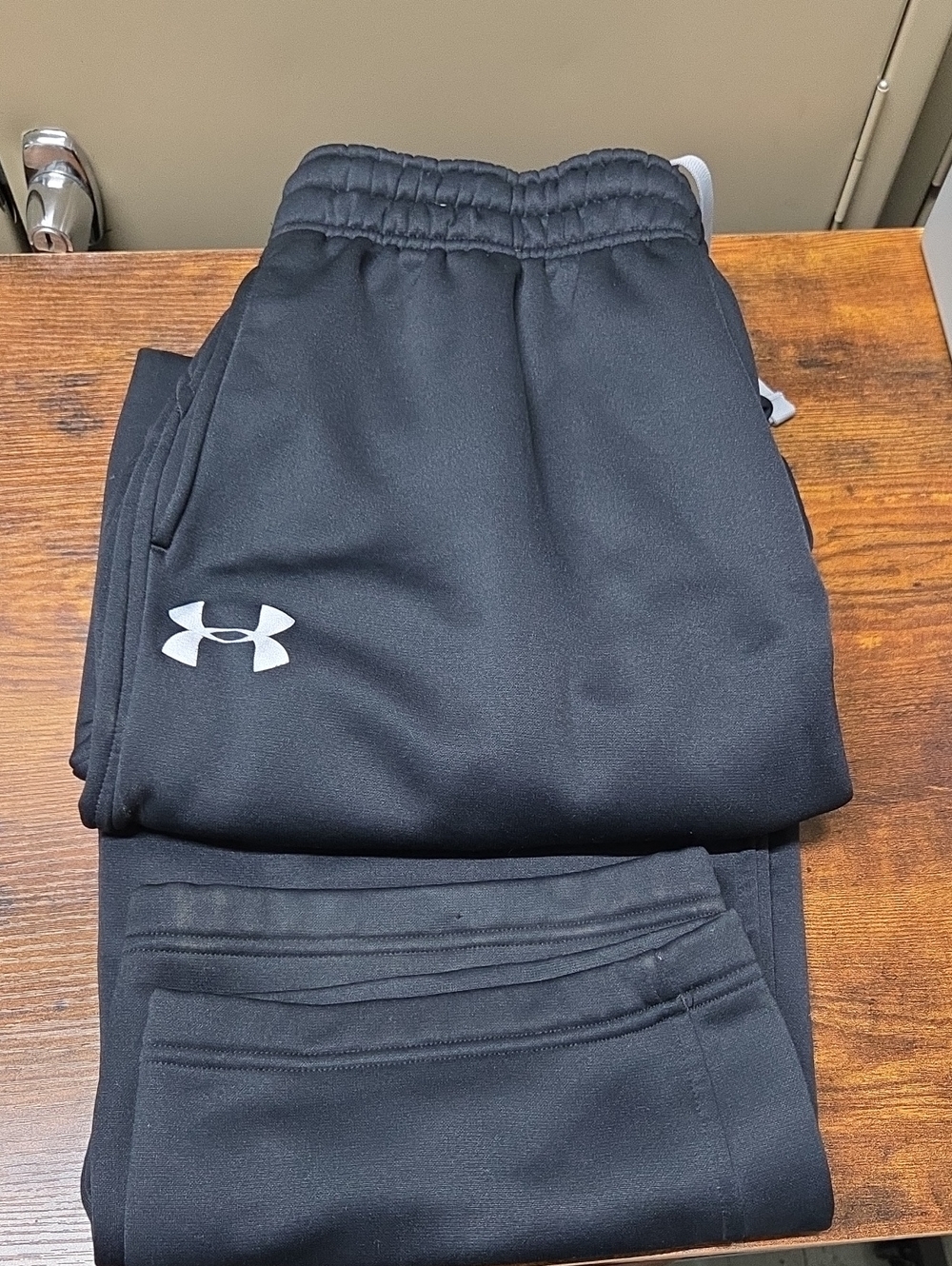 Under Armour Black Jogger Sweatpants with White Logo